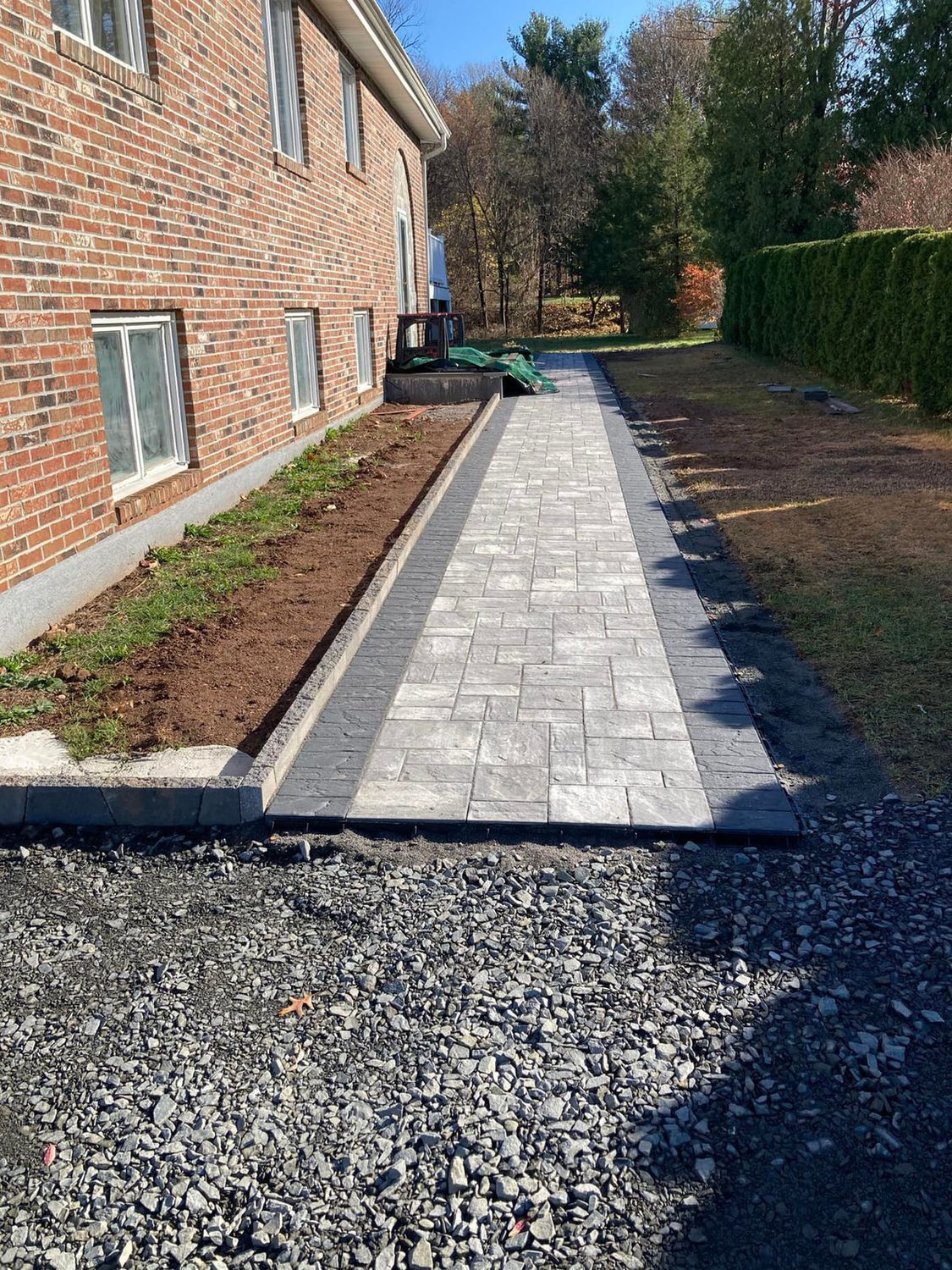 Side-Yard Walkway by TNT Masonry & Pavers in Connecticut