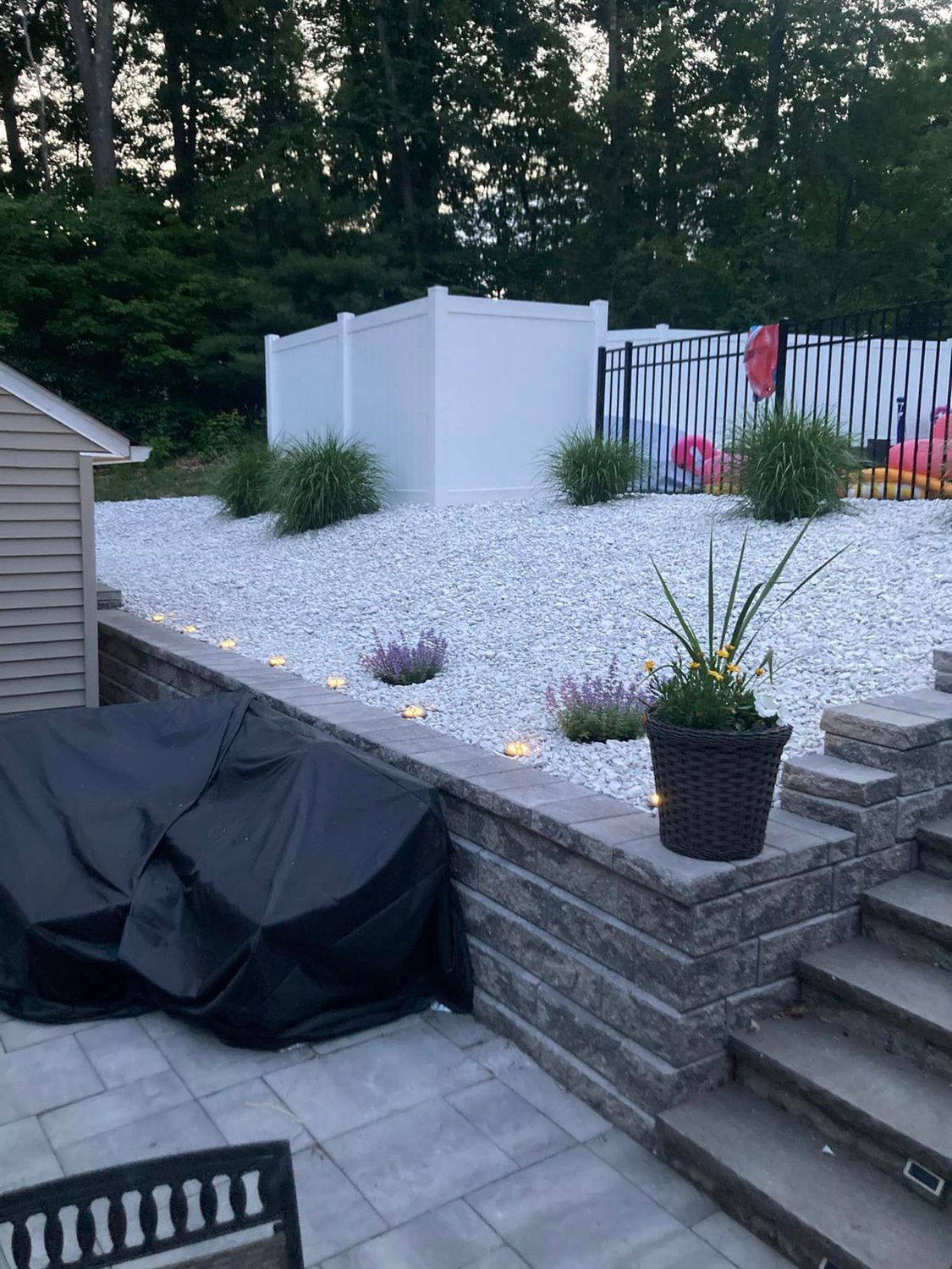 Retaining Wall and Border by TNT Masonry & Pavers in Connecticut