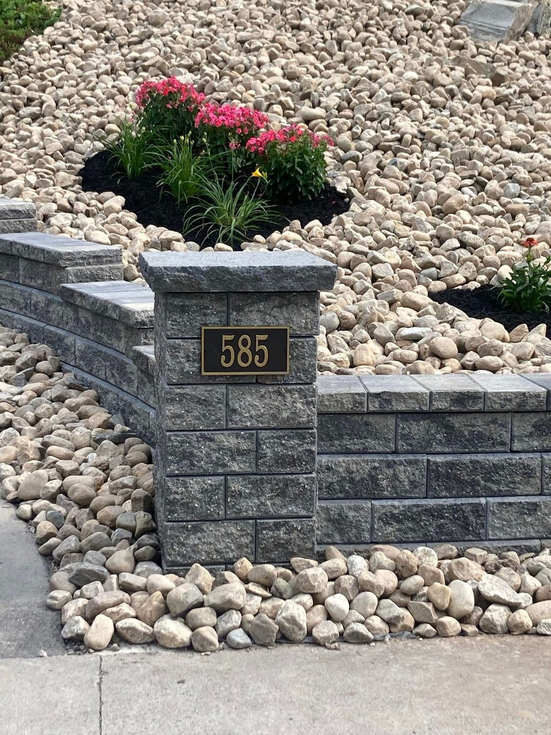 Entry Wall and Pillar by TNT Masonry & Pavers in Connecticut
