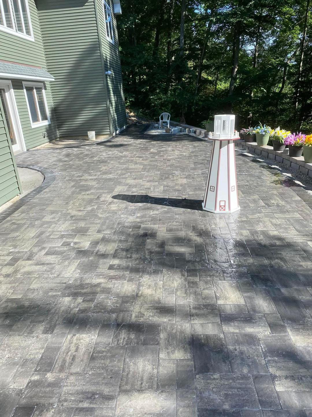 Grand Paver Patio by TNT Masonry & Pavers in Connecticut
