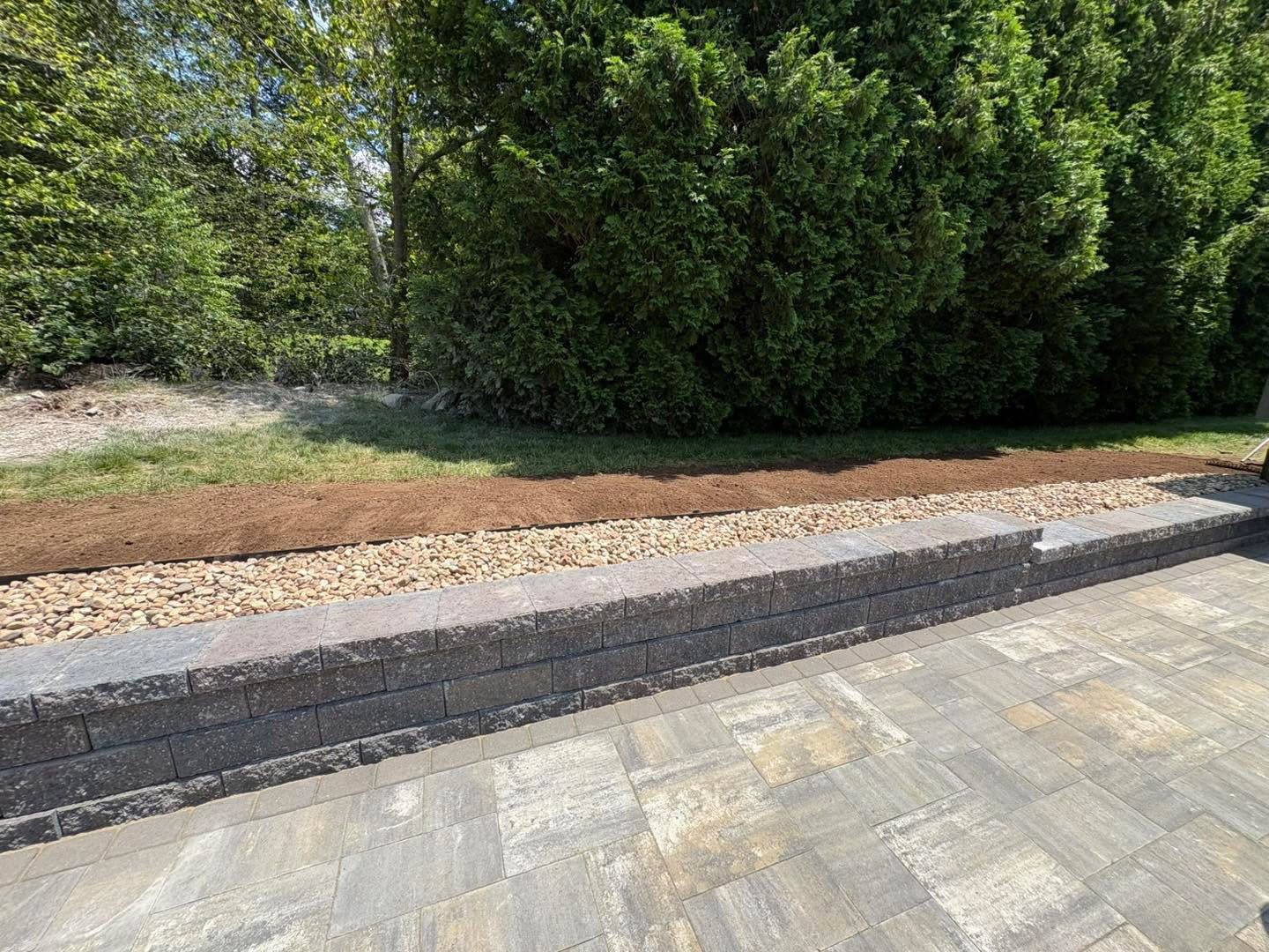 Retaining Wall and Patio by TNT Masonry & Pavers in Connecticut