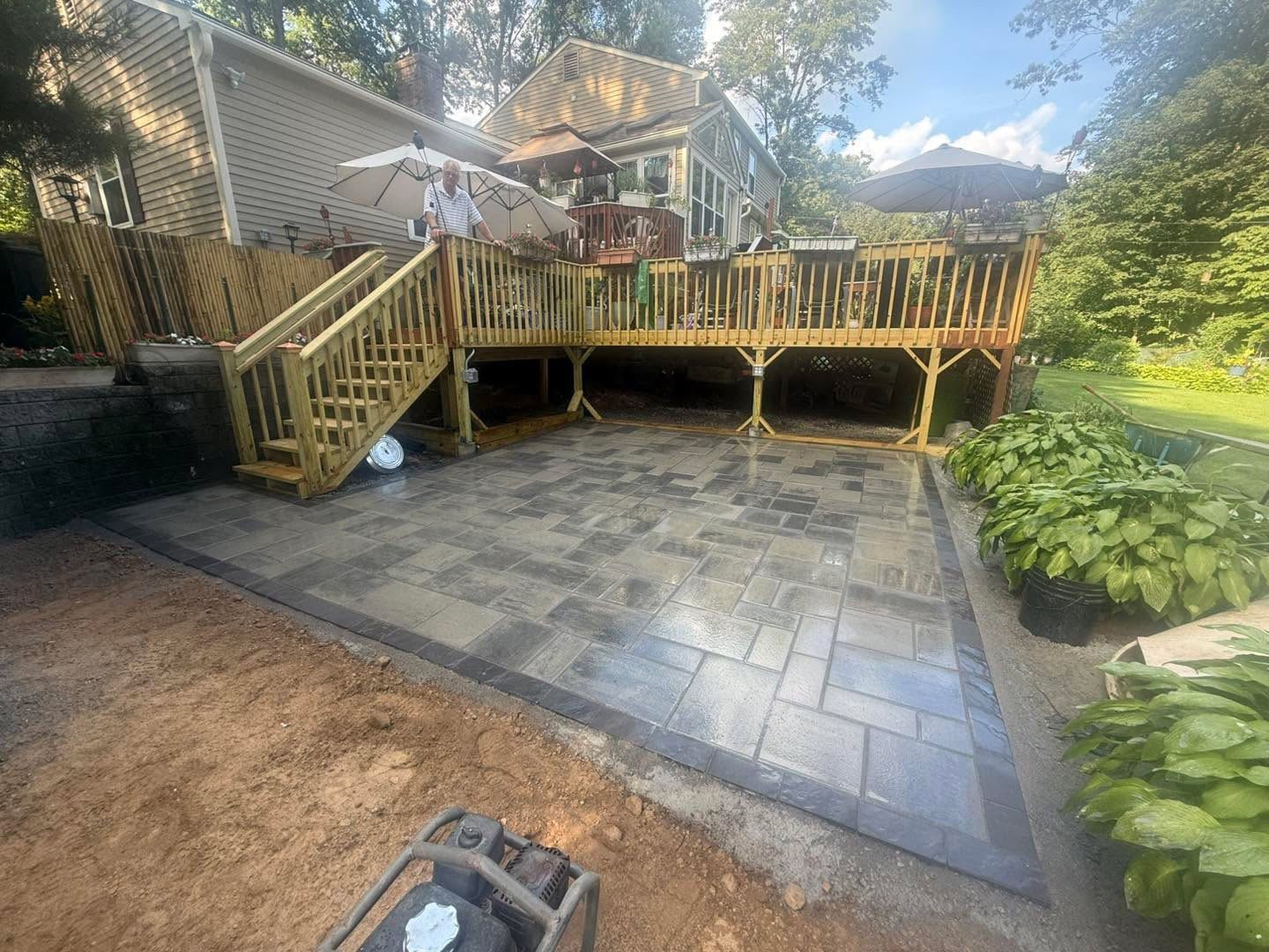 Patio and Deck by TNT Masonry & Pavers in Connecticut