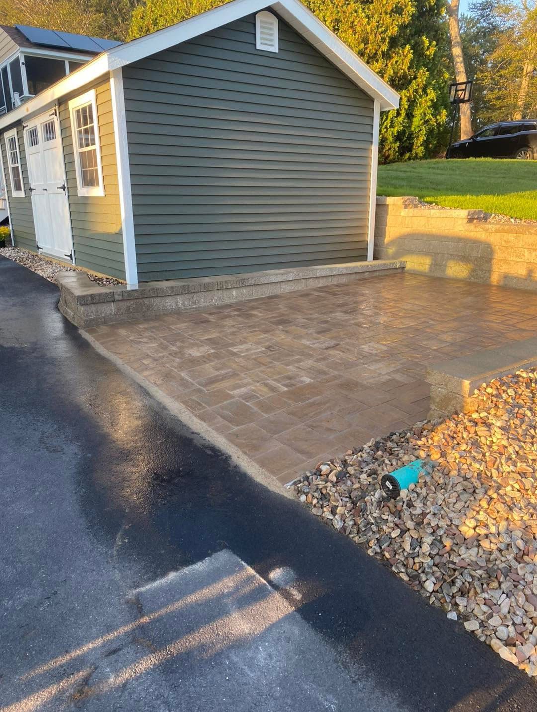 Paver Apron and Wall by TNT Masonry & Pavers in Connecticut