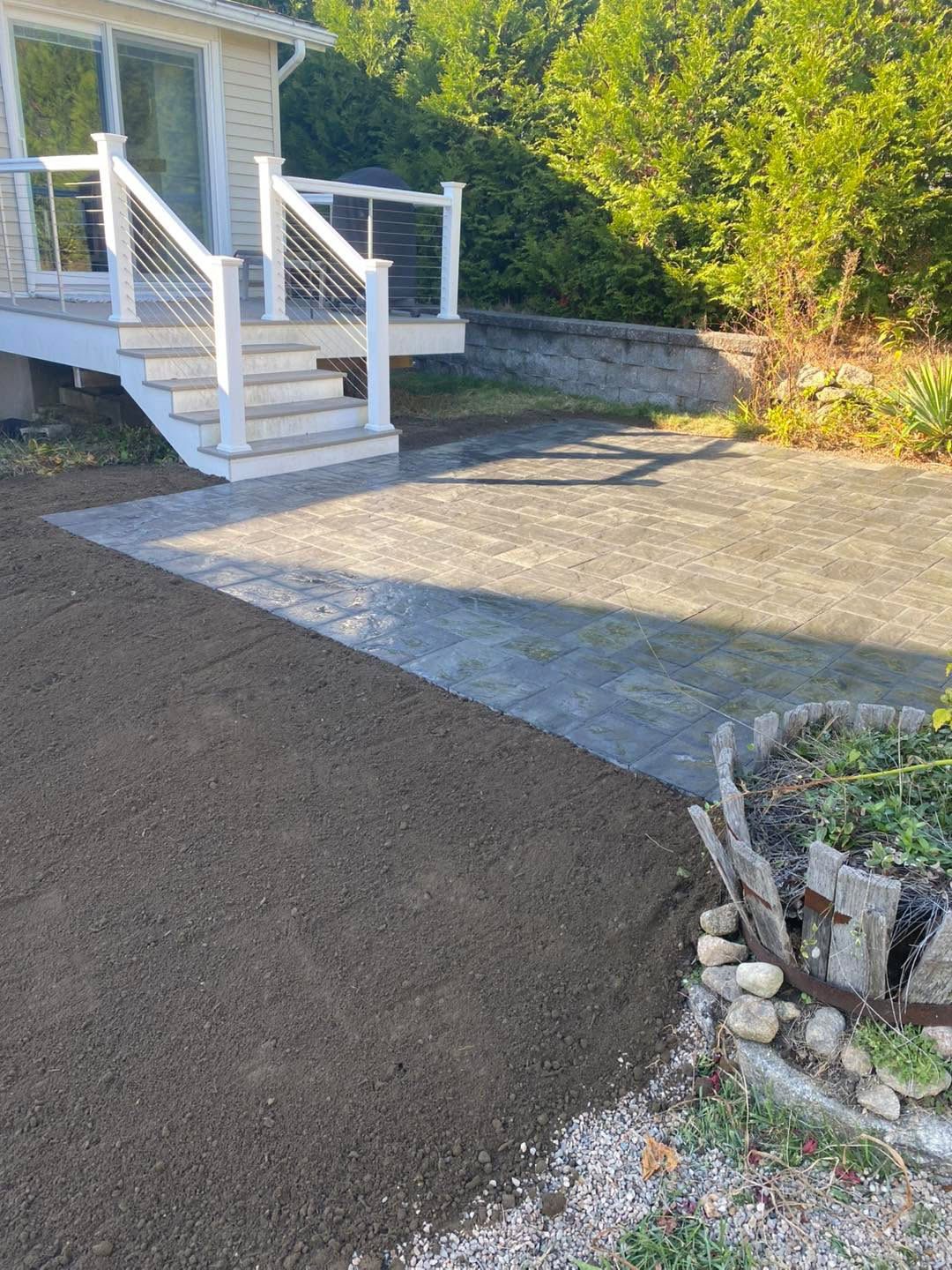 Front Steps and Landing by TNT Masonry & Pavers in Connecticut