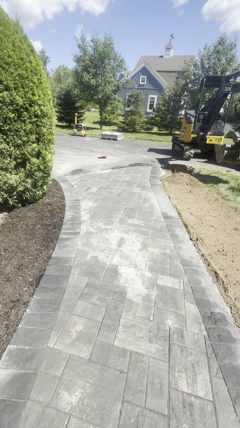 Long Walkway by TNT Masonry & Pavers in Connecticut