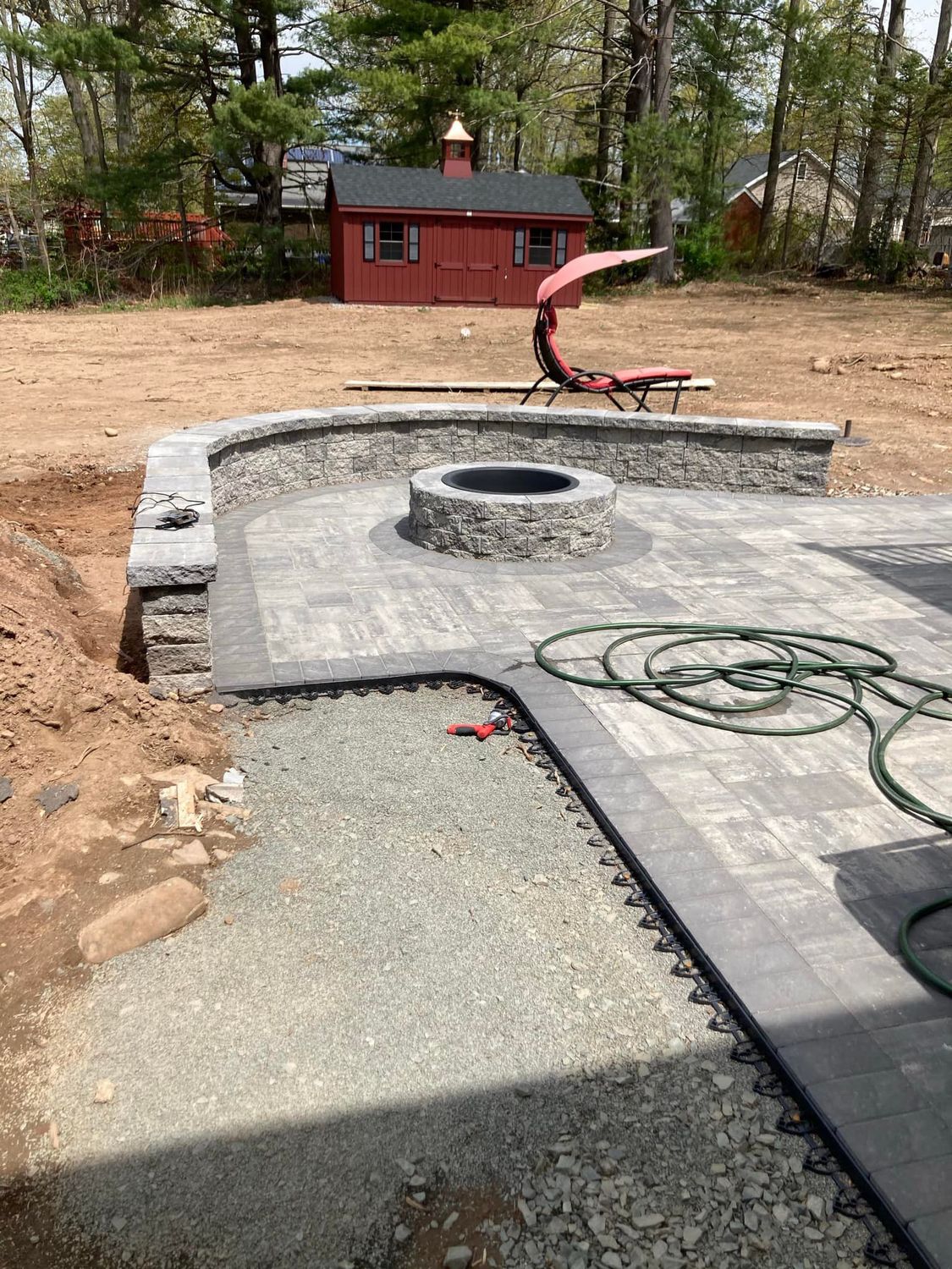 Fire Pit Patio Build by TNT Masonry & Pavers in Connecticut