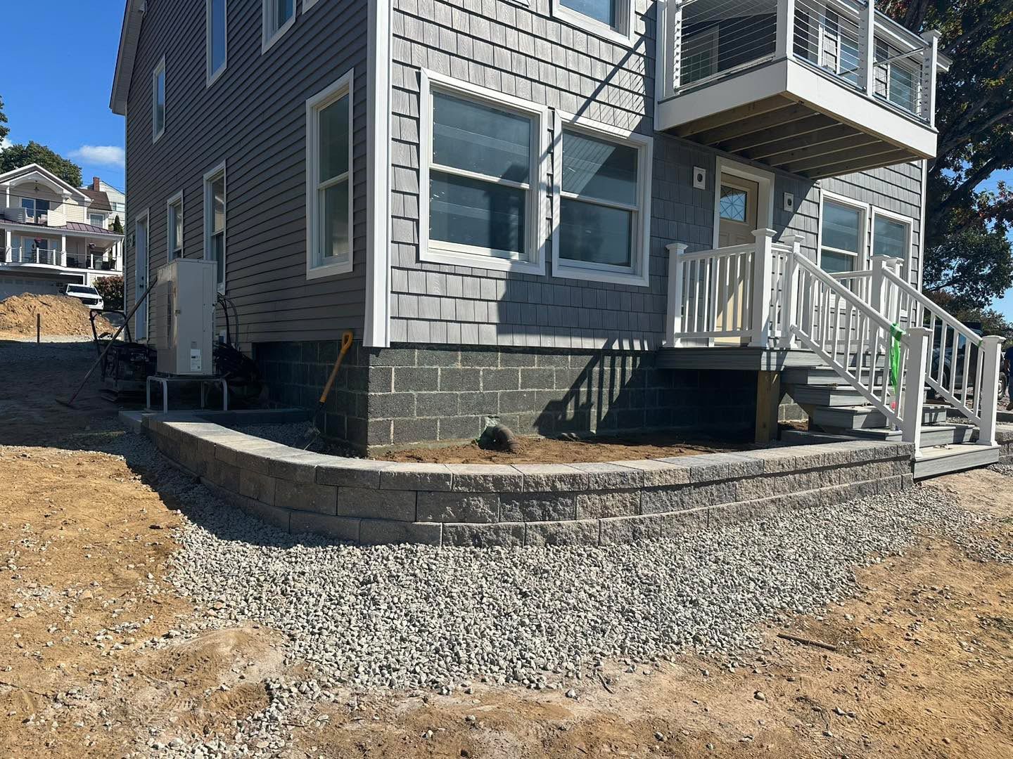 Foundation Retaining Wall by TNT Masonry & Pavers in Connecticut