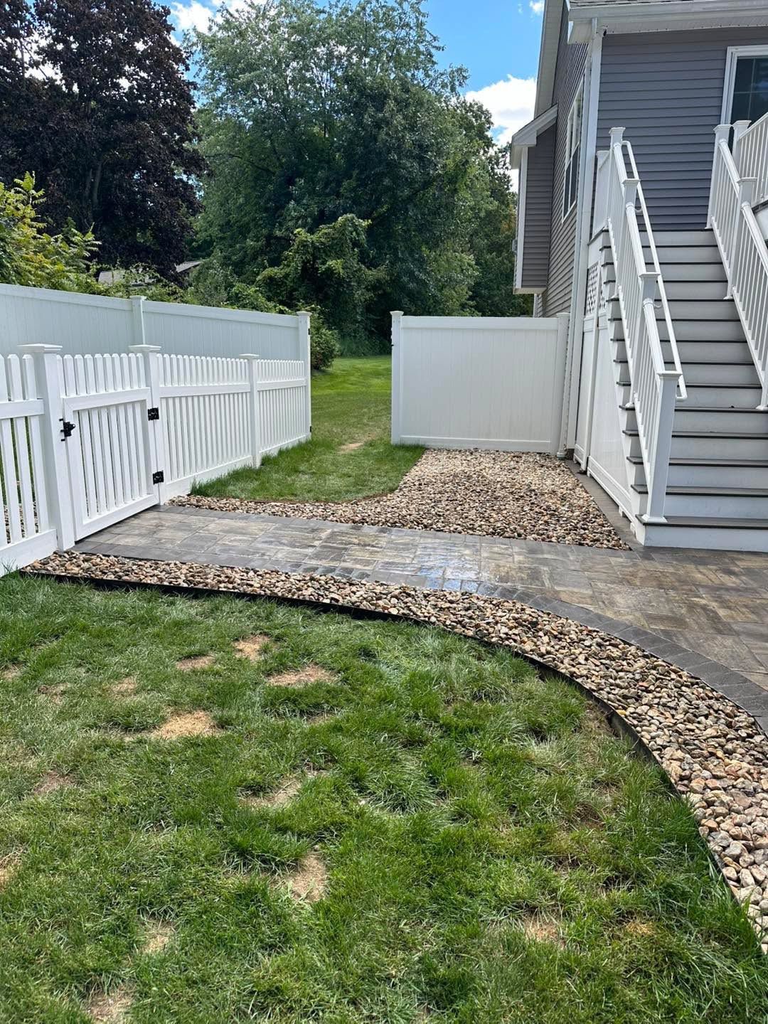 Side-Yard Walkway by TNT Masonry & Pavers in Connecticut