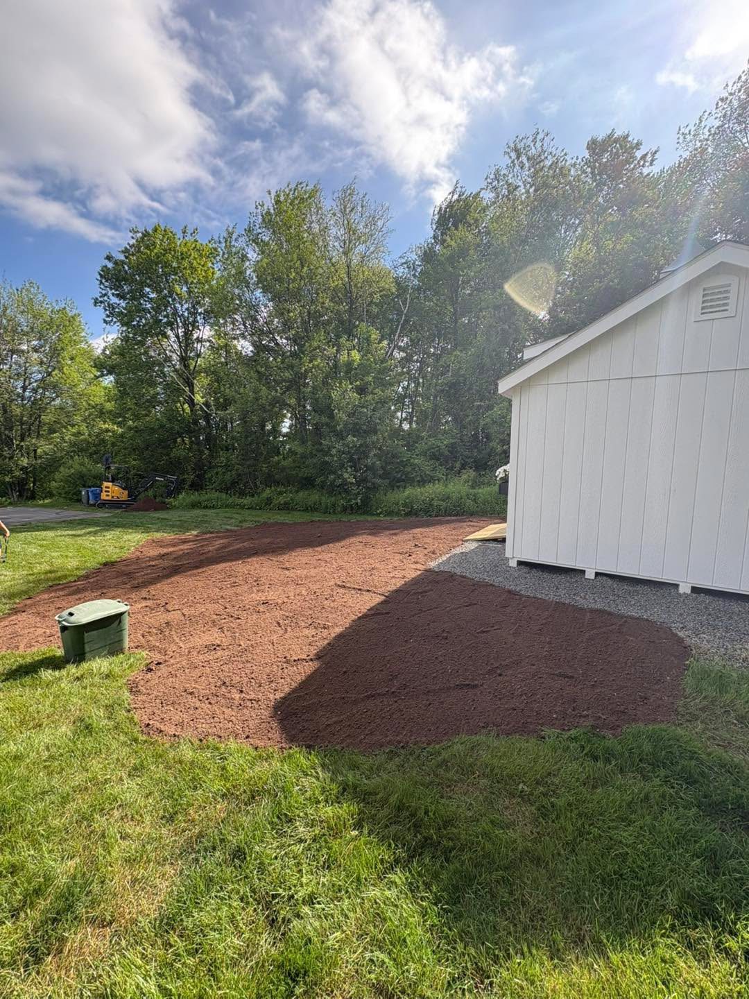 Mulch Bed and Grading by TNT Masonry & Pavers in Connecticut