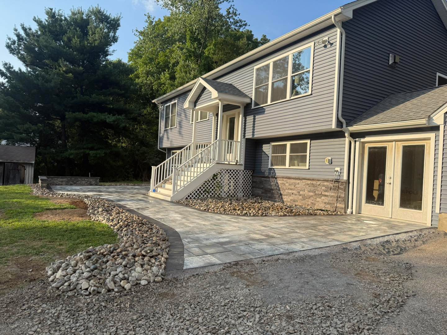 Entry Walk and Steps by TNT Masonry & Pavers in Connecticut