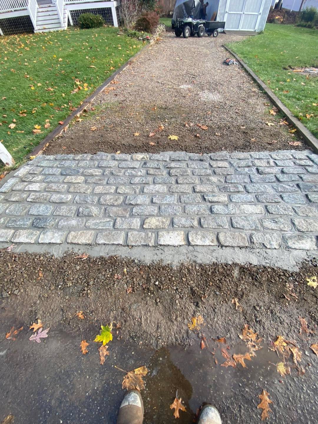 Cobblestone Apron by TNT Masonry & Pavers in Connecticut